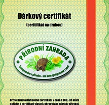 Dárkový poukaz na certifikaci přírodní zahrady